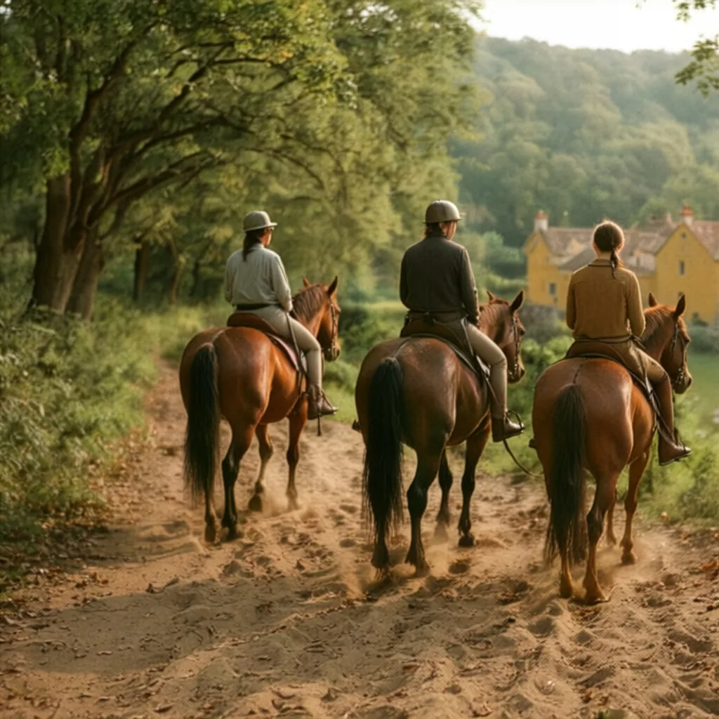 Balade à cheval en Dordogne, autour de Audrix