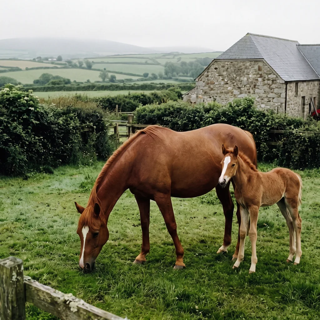Élevage de chevaux au Le Meynet Ranch, Audrix